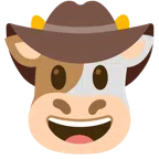 Kuhgesicht + Gesicht mit Cowboyhut