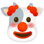 Kuhgesicht + Clown-Gesicht