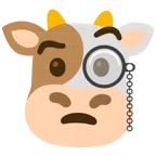 Kuhgesicht + Gesicht mit Monokel