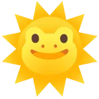 Frosch + Sonne mit Gesicht