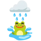 Frosch + Wolke mit Regen