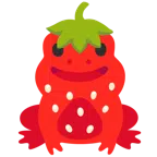 Frosch + Erdbeere