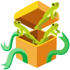 Frosch + Geschenk