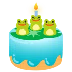 Frosch + Geburtstagskuchen