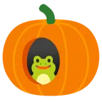 Frosch + Halloweenkürbis