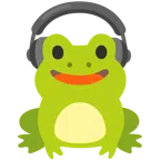 Frosch + Kopfhörer