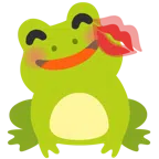 Frosch + Kussabdruck