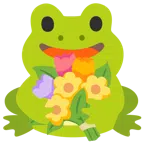 Frosch + Blumenstrauß