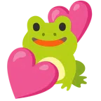 Frosch + zwei Herzen