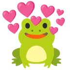 Frosch + Herz mit Pfeil