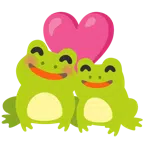Frosch + kreisende Herzen