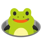 Frosch + Loch
