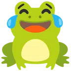 Frosch + Gesicht mit Freudentränen