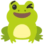 Frosch + zwinkerndes Gesicht