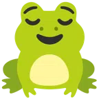 Frosch + erleichtertes Gesicht