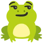 Frosch + süffisant lächelndes Gesicht