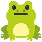 Frosch + neutrales Gesicht