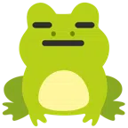 Frosch + ausdrucksloses Gesicht