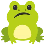 Frosch + verwundertes Gesicht