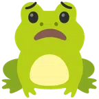 Frosch + besorgtes Gesicht