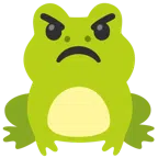 Frosch + verärgertes Gesicht