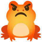 Frosch + schmollendes Gesicht
