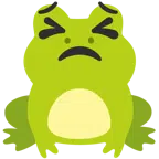 Frosch + entschlossenes Gesicht