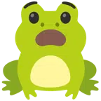 Frosch + qualvolles Gesicht
