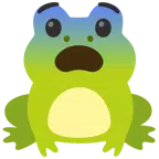 Frosch + ängstliches Gesicht