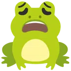 Frosch + erschöpftes Gesicht