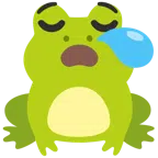 Frosch + schläfriges Gesicht