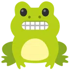 Frosch + Grimassen schneidendes Gesicht