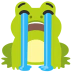 Frosch + heulendes Gesicht