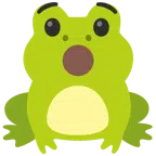 Frosch + verdutztes Gesicht