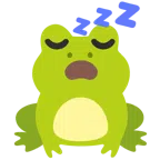 Frosch + schlafendes Gesicht