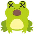 Frosch + benommenes Gesicht