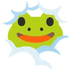 Frosch + Gesicht in Wolken