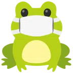 Frosch + Gesicht mit Atemschutzmaske