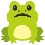 Frosch + betrübtes Gesicht