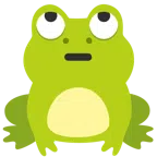 Frosch + Augen verdrehendes Gesicht