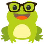 Frosch + Strebergesicht