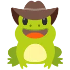 Frosch + Gesicht mit Cowboyhut