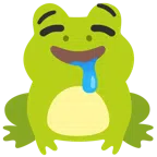Frosch + sabberndes Gesicht