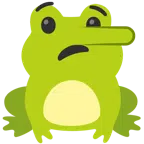 Frosch + lügendes Gesicht