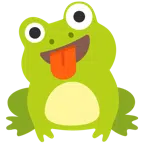 Frosch + irres Gesicht
