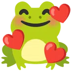 Frosch + lächelndes Gesicht mit Herzen
