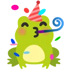 Frosch + Partygesicht