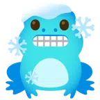 Frosch + frierendes Gesicht