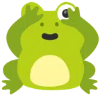 Frosch + Gesicht mit durch die Finger linsendem Auge