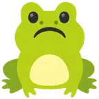 Frosch + düsteres Gesicht